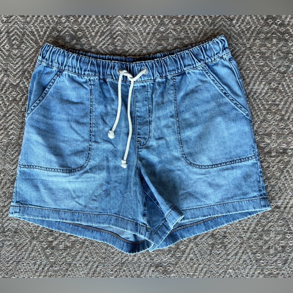 J. Crew Light Blue Denim Jean Shorts with Drawstring